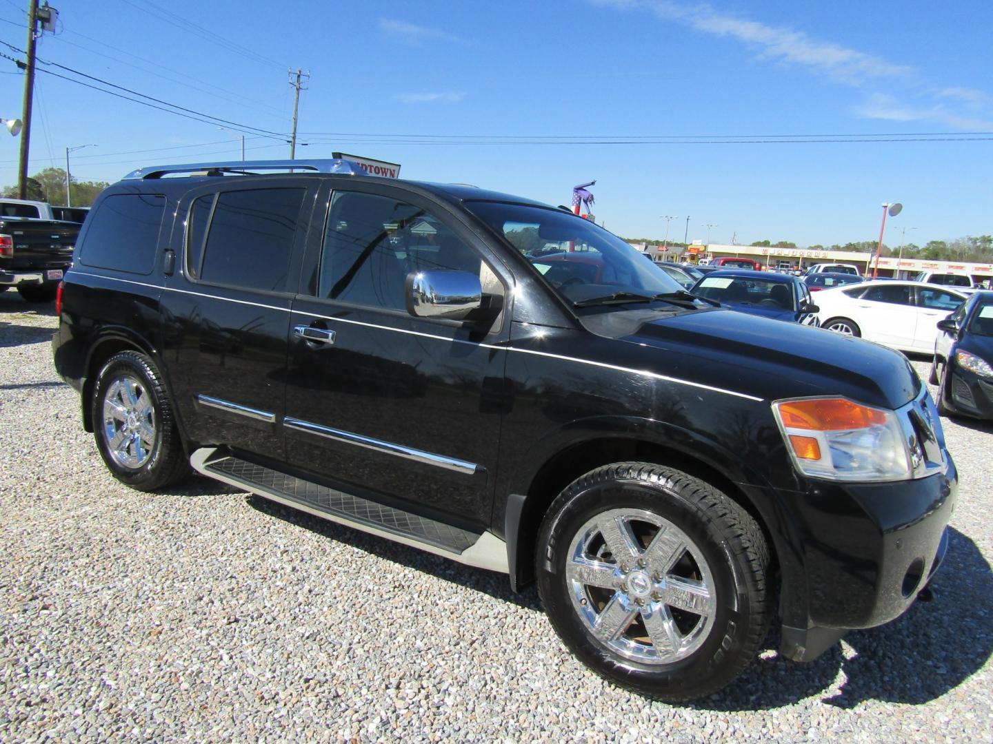 2014 Black Nissan Armada Platinum 2WD (5N1BA0NF9EN) with an 5.6L V8 DOHC 32V FFV engine, Automatic transmission, located at 15016 S Hwy 231, Midland City, AL, 36350, (334) 983-3001, 31.306210, -85.495277 - Photo#0